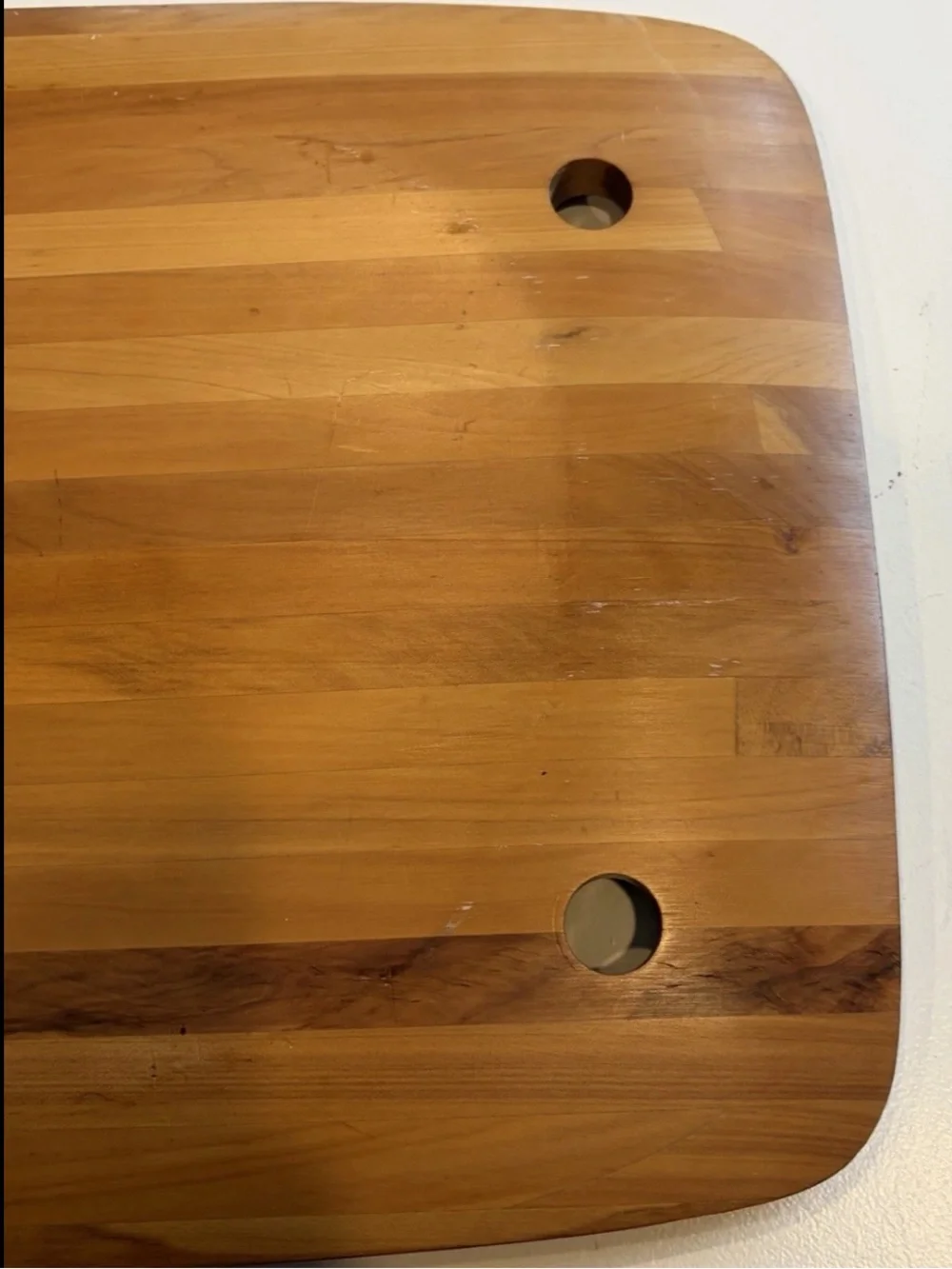 Vintage R Nissen Denmark Teak Cutting Board 22”x13” Mid Century Charcuterie